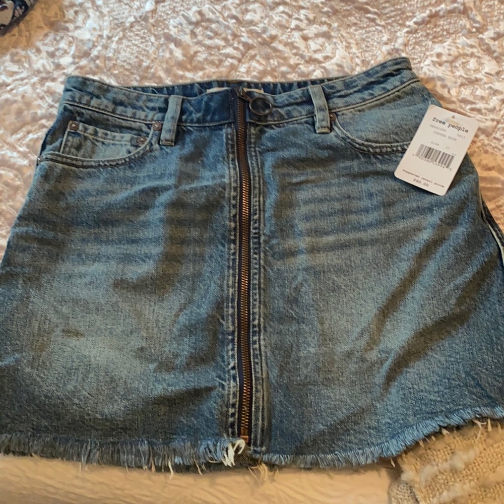 NWT Free People denim skirt